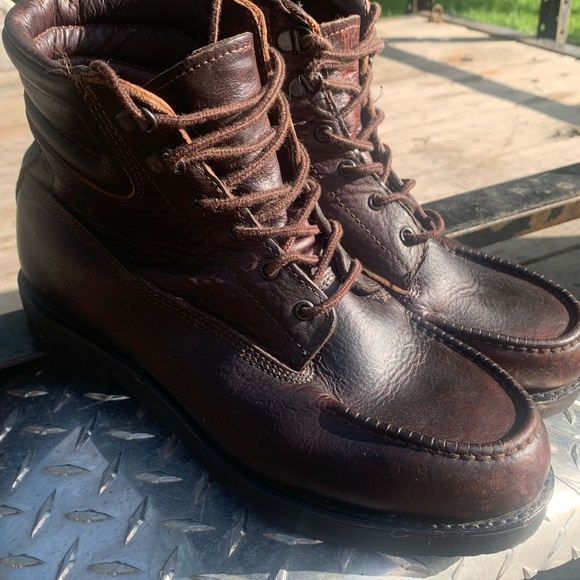 Vintage Dexter ROF Made In USA Leather Lace Up Boot Sz 7.5W - Picture 1 of 14